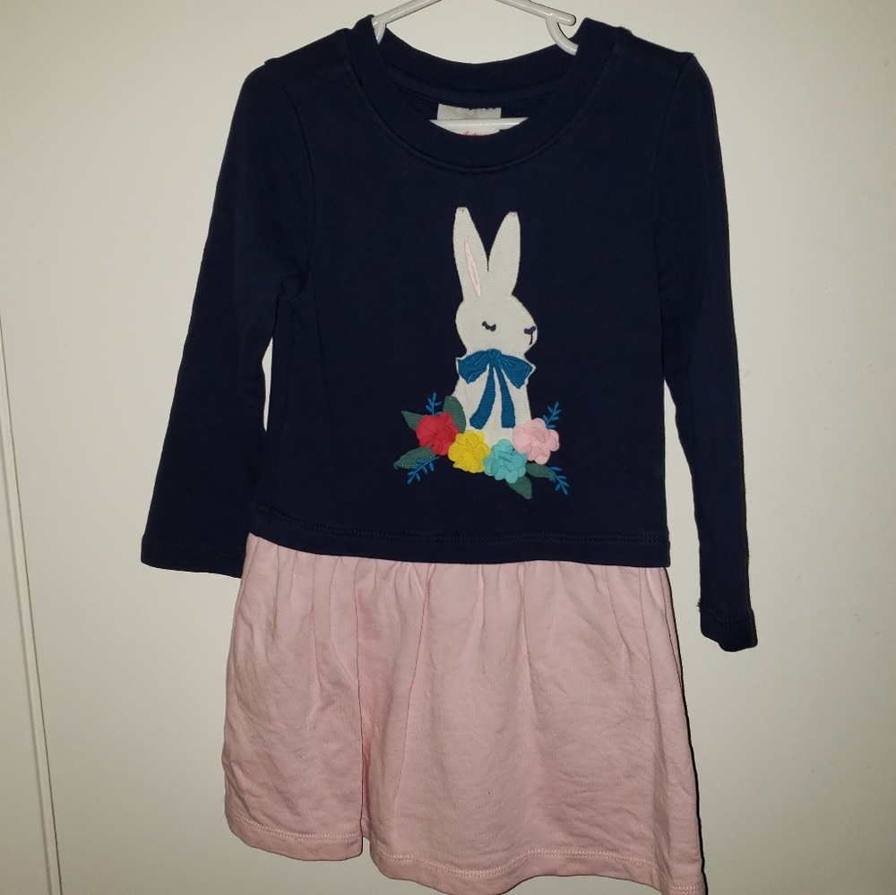 Hanna Andersson bunny dress, size 100 / 4 toddler